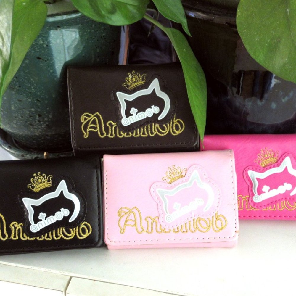NEW Cute Animob Cat head logo Small Wallet